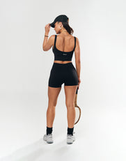 Seamless Low back Crop - Black