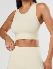 Seamless Cropped Singlet - Butter