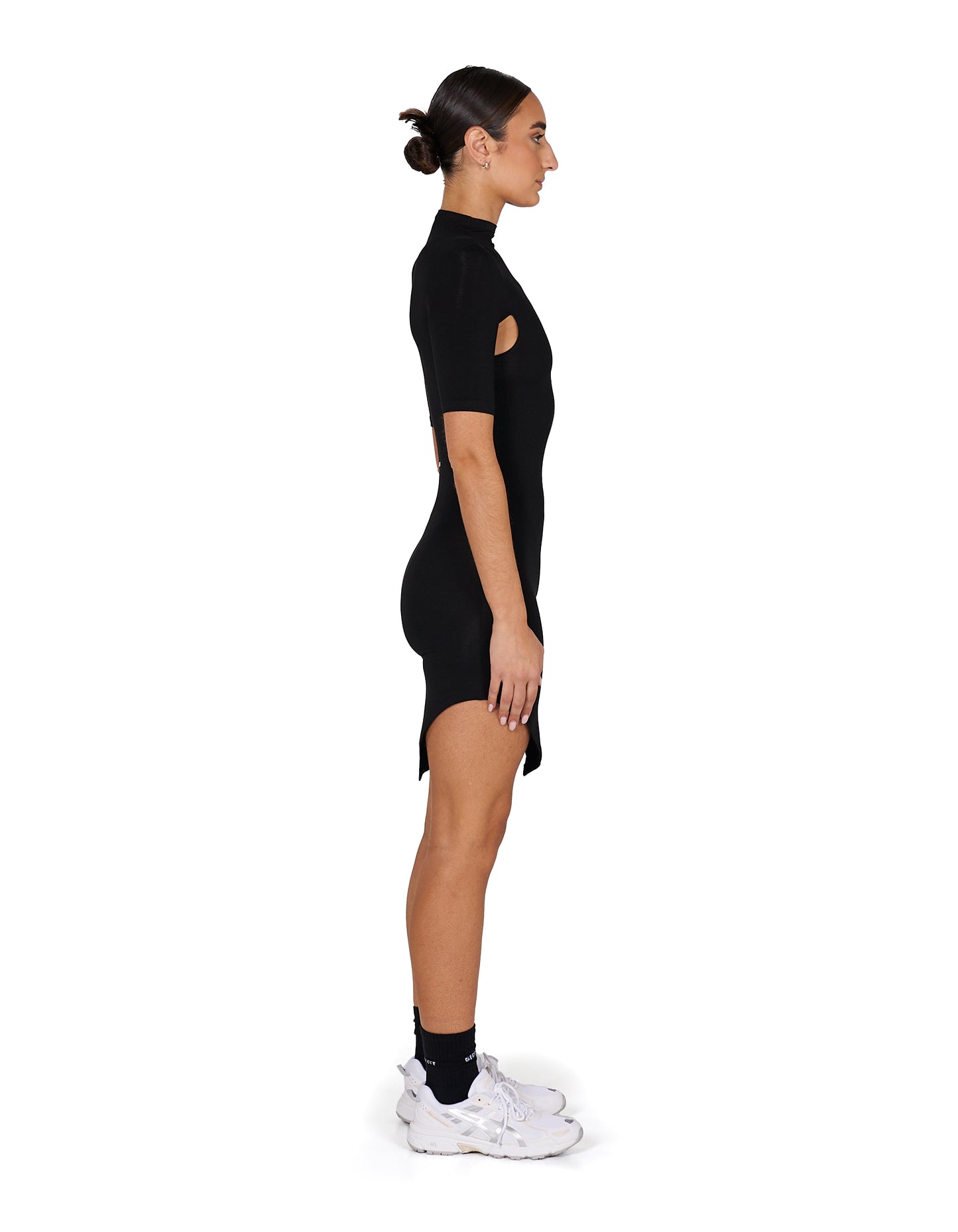 S1 Cut Out Dress Short - Black