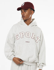 Sport Hoodie - Grey Marle/Berry