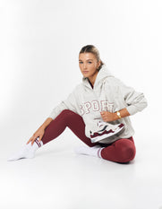 Sport Hoodie - Grey Marle/Berry