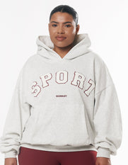 Sport Hoodie - Grey Marle/Berry