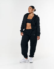 Essential Cropped Zip - Black
