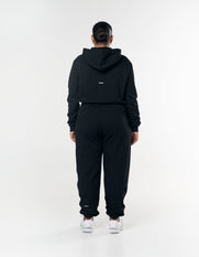 Essential Cropped Zip - Black