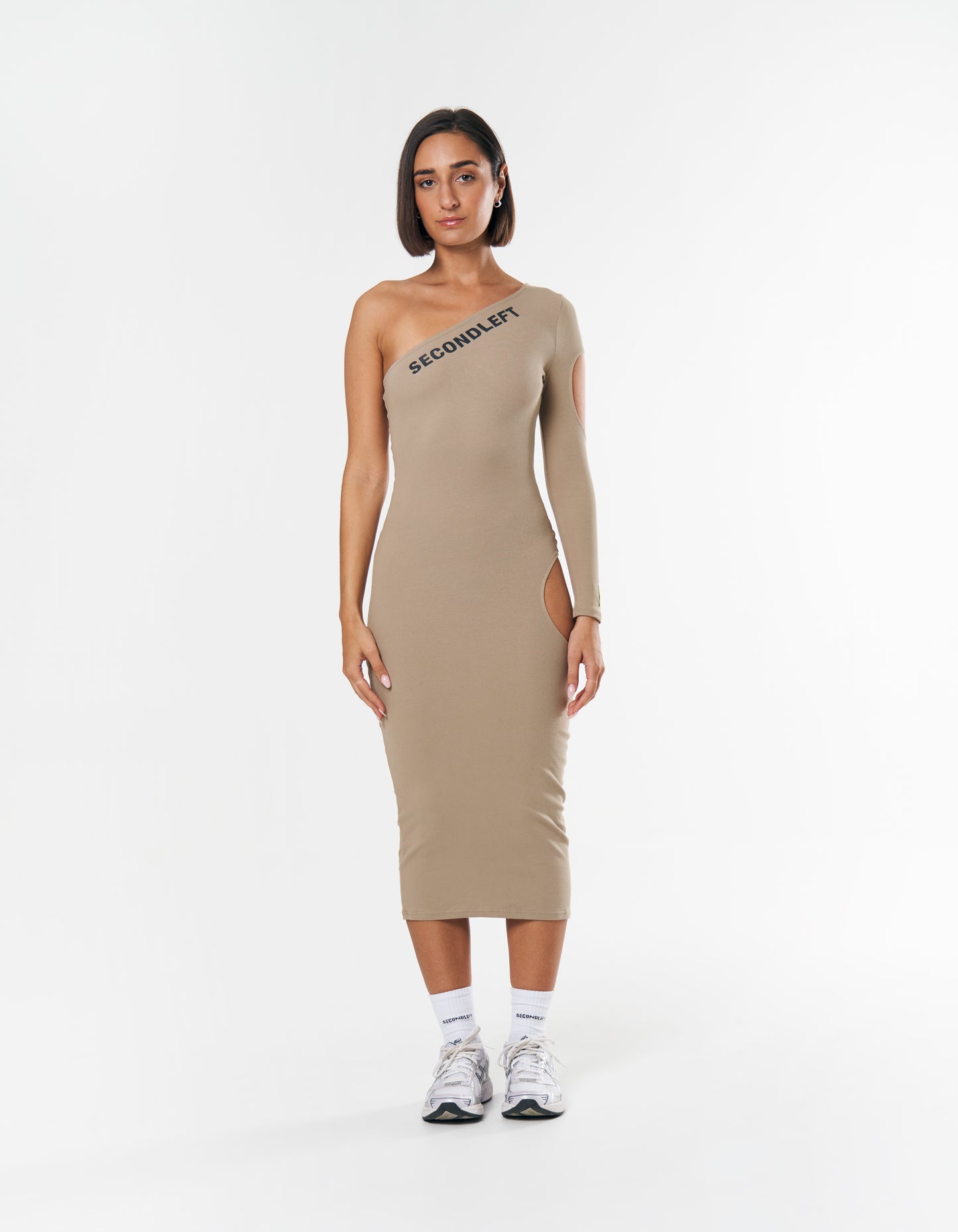 S1 One Sleeve Dress - Beige