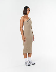 S1 One Sleeve Dress - Beige