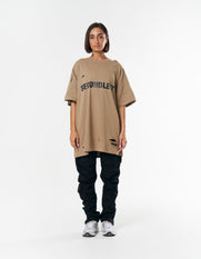 S1 Distressed Tee - Beige