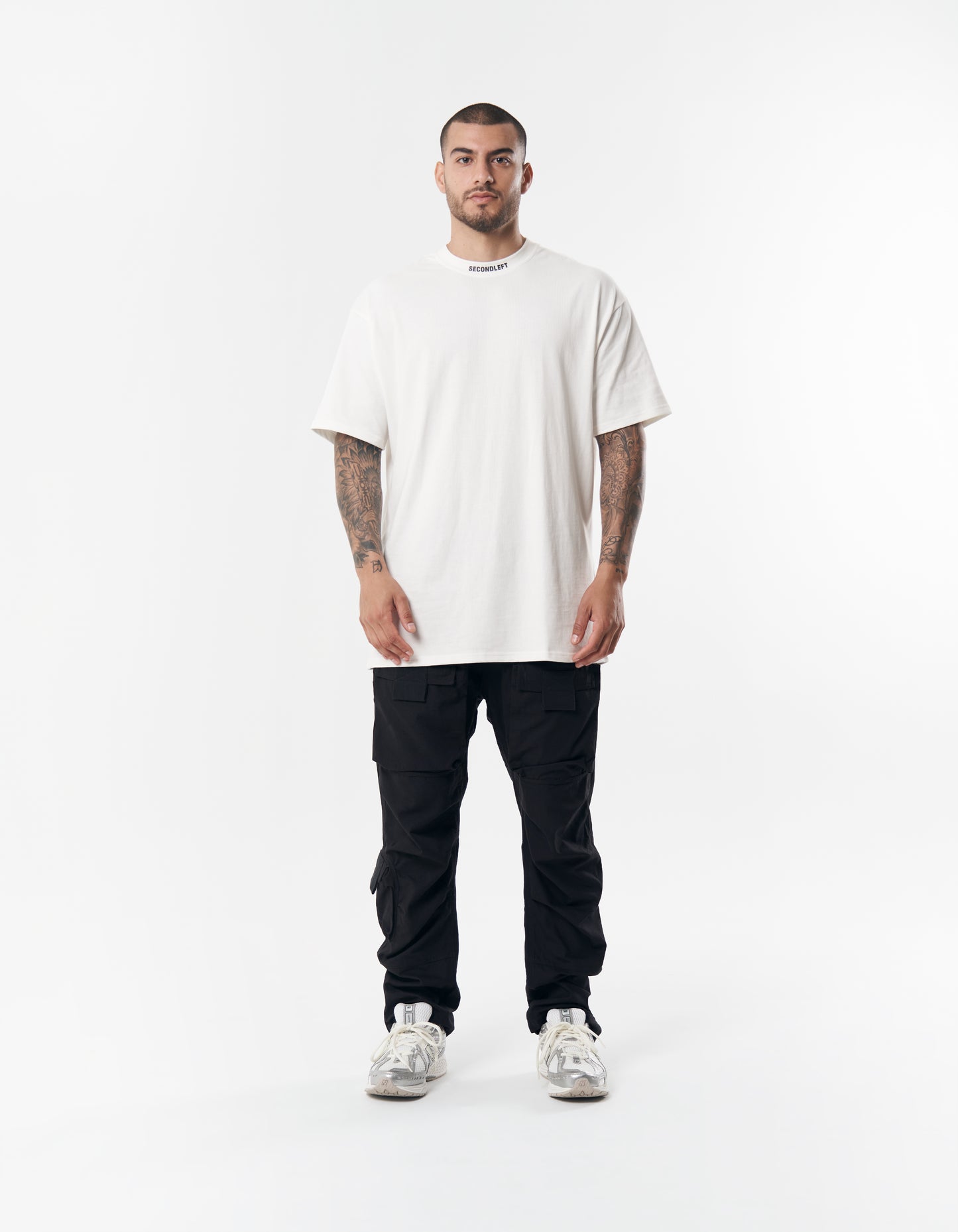 Neck Logo Tee - White