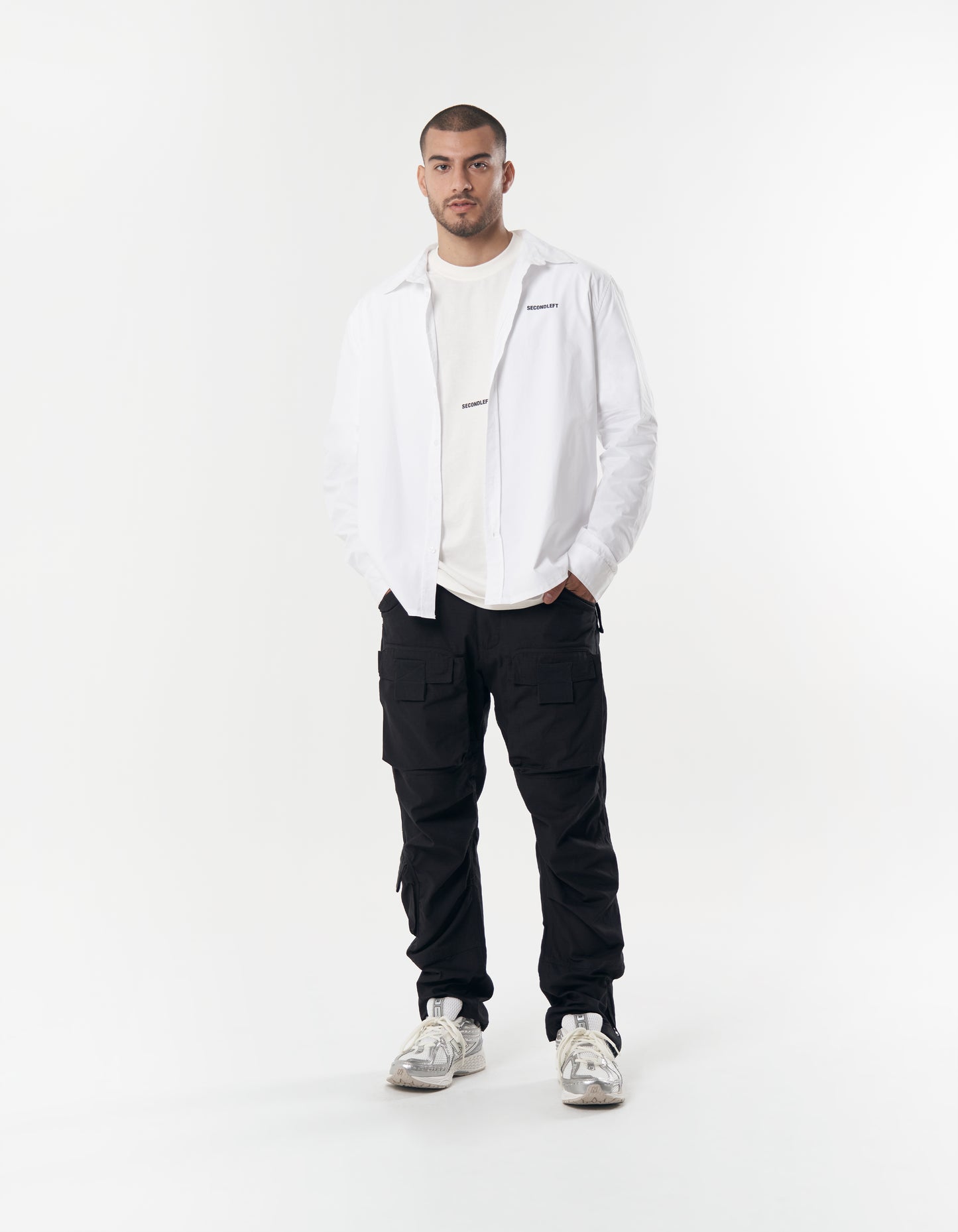 S1 Button Up - White