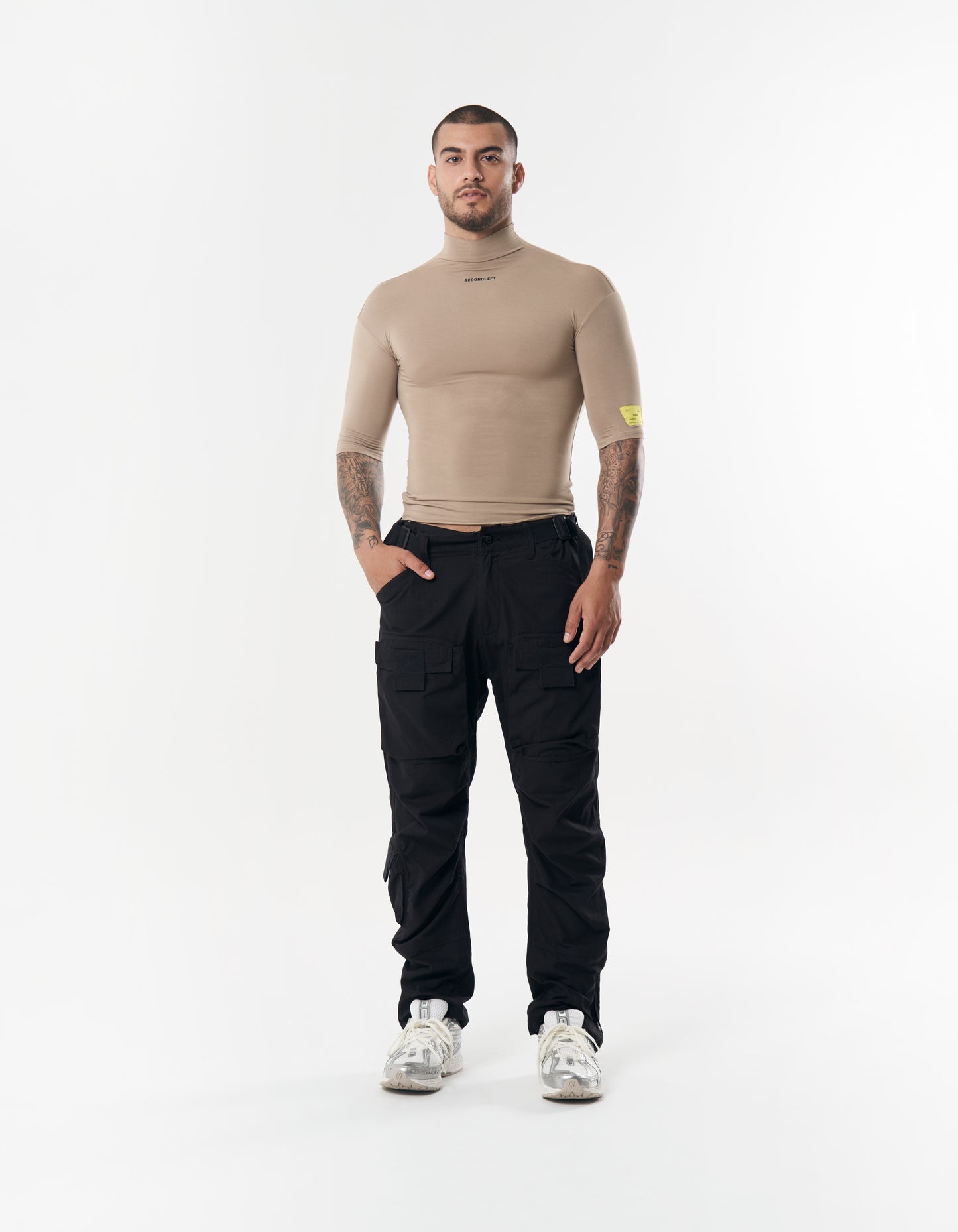 S1 3/4 Sleeve Top- Beige