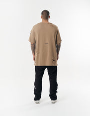 S1 Distressed Tee - Beige