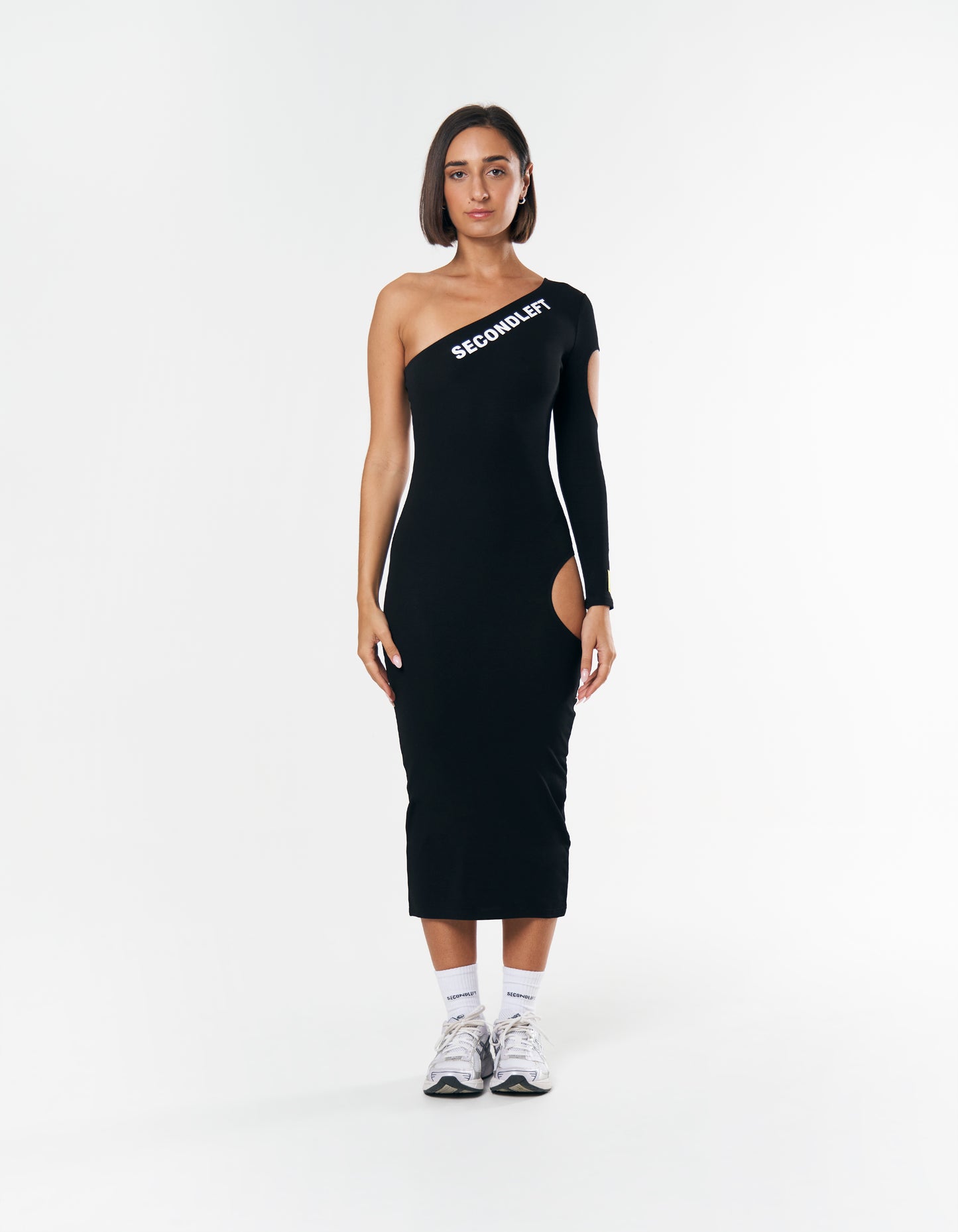 S1 One Sleeve Dress - Black