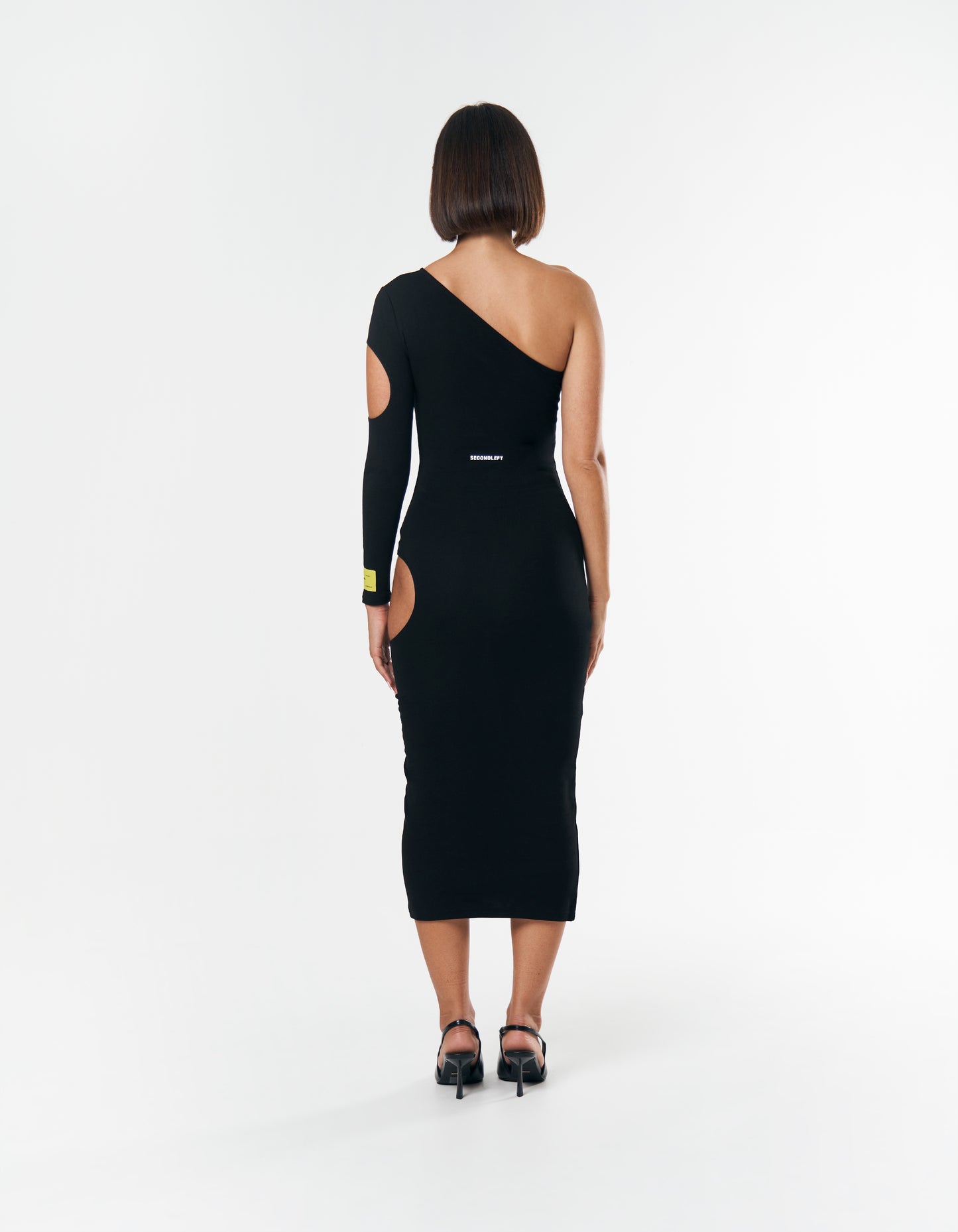 S1 One Sleeve Dress - Black