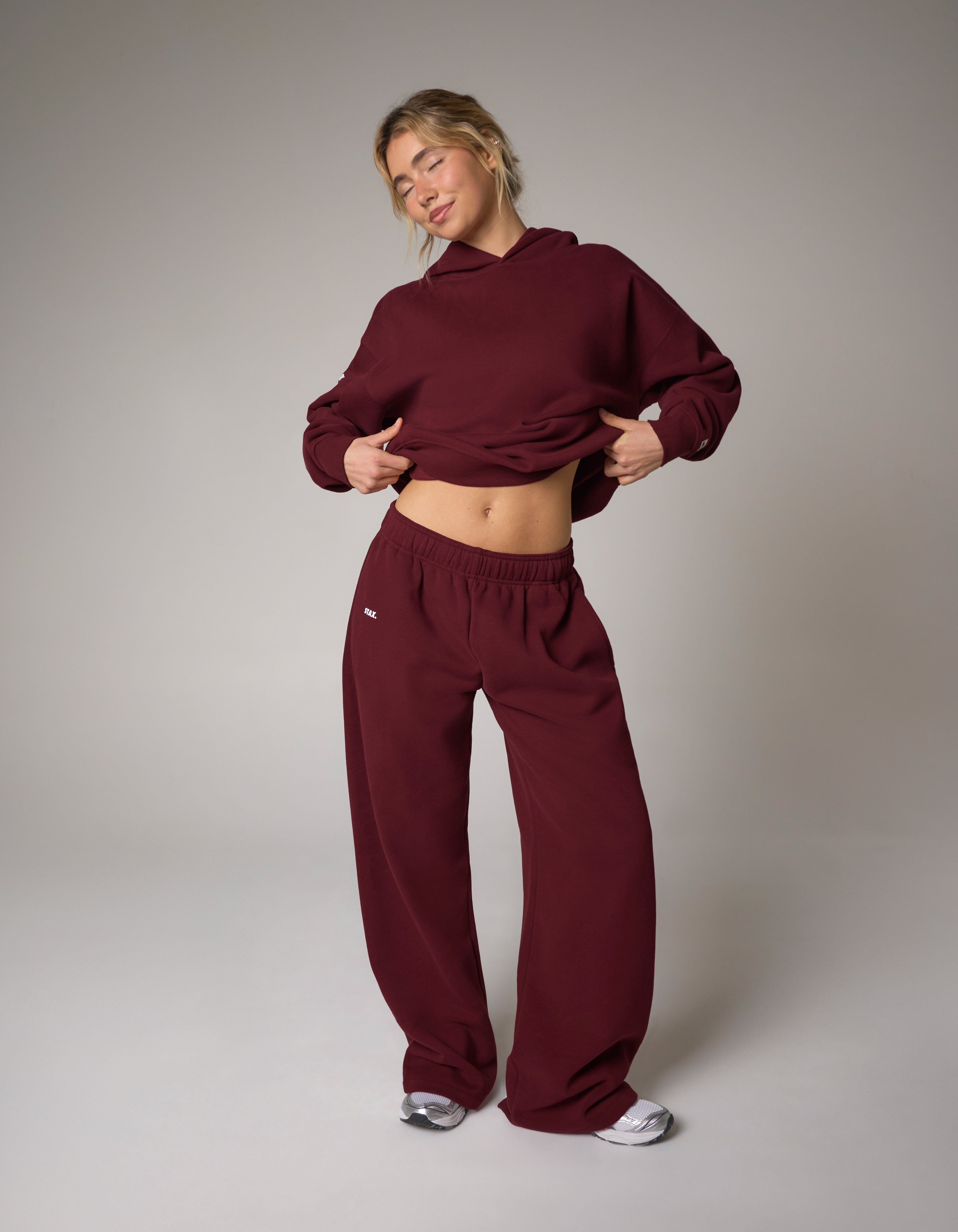 Wide Leg Joggers Solfleece® - Burgundy
