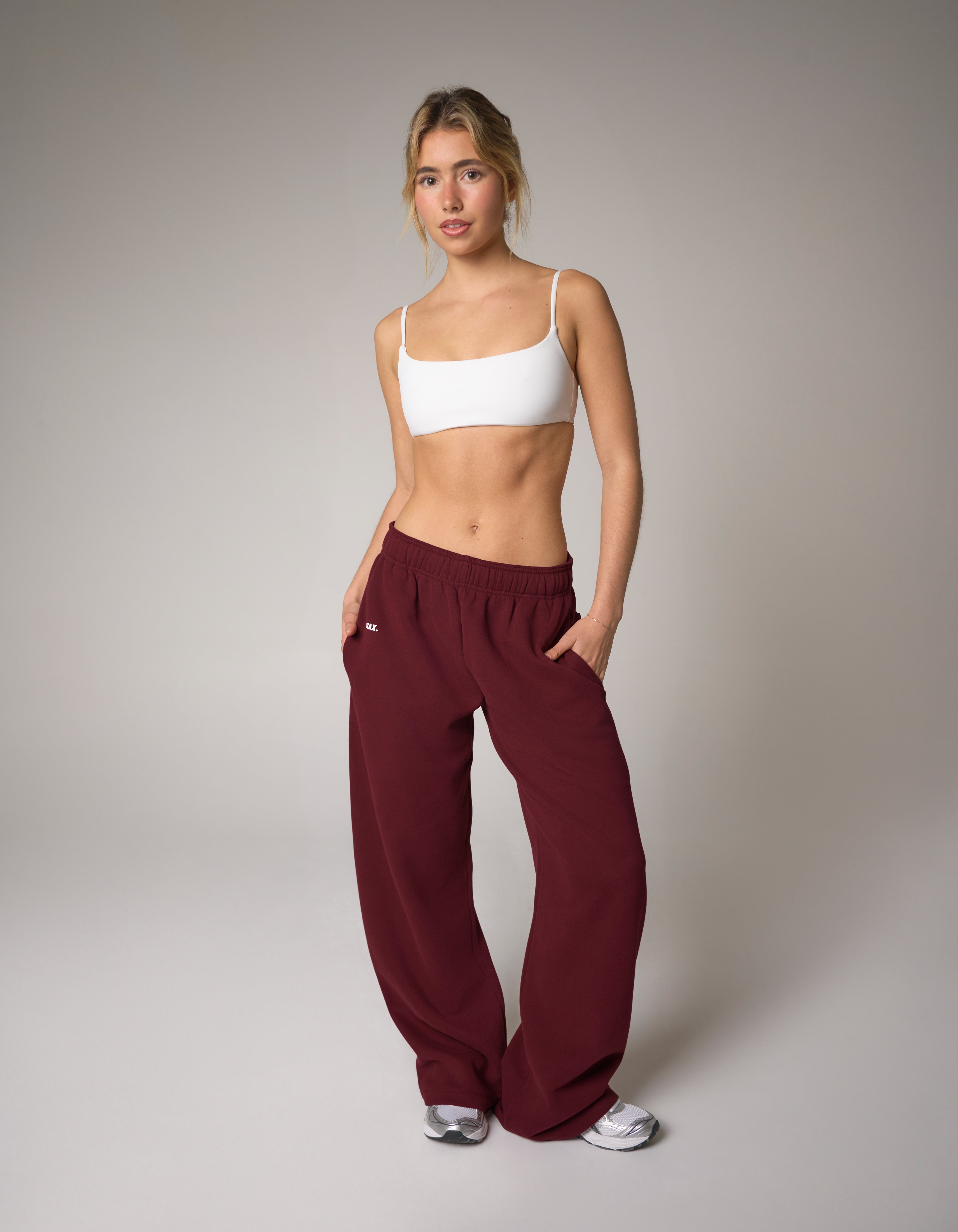Wide Leg Joggers Solfleece® - Burgundy