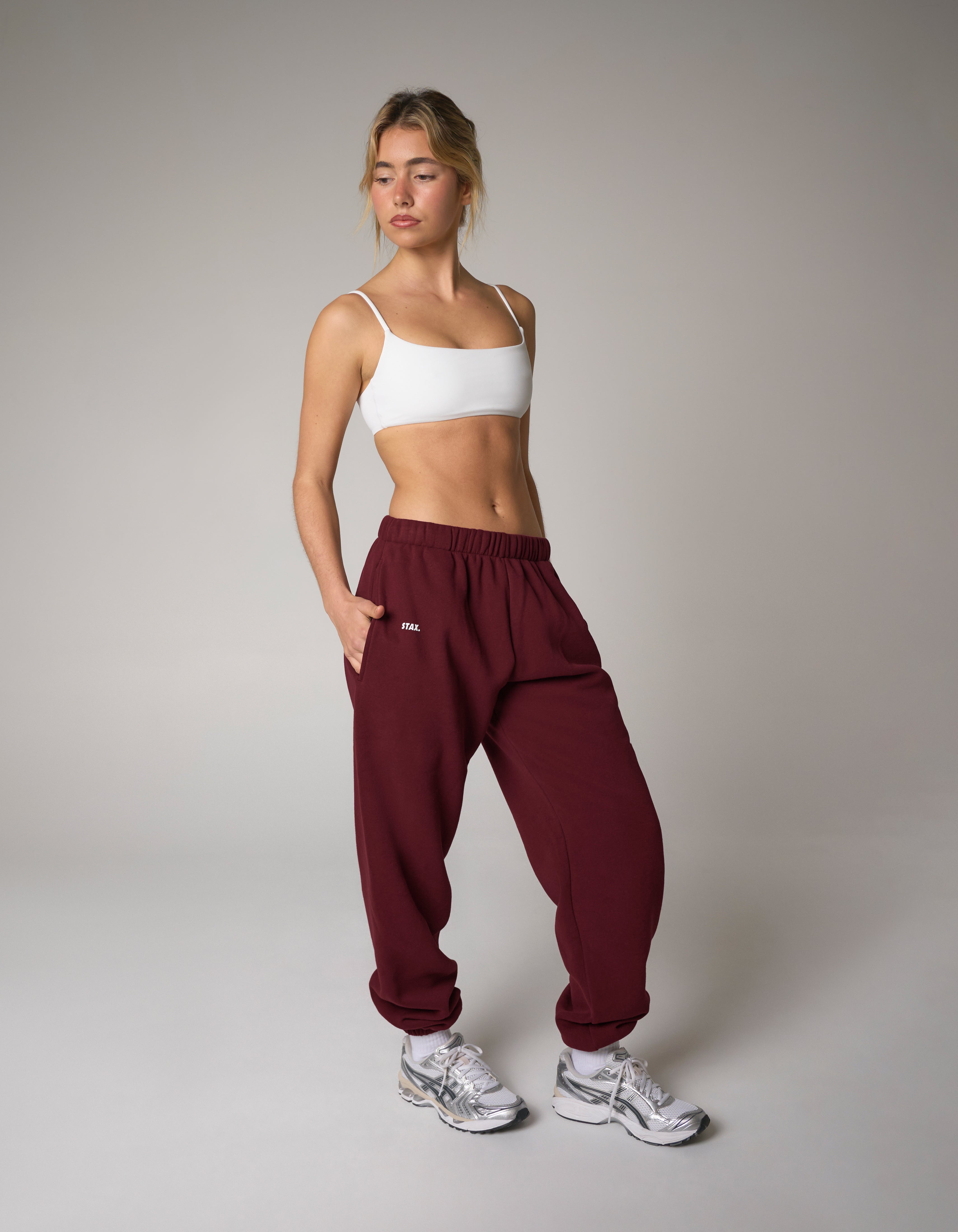 Cuffed Leg Joggers Solfleece® - Burgundy