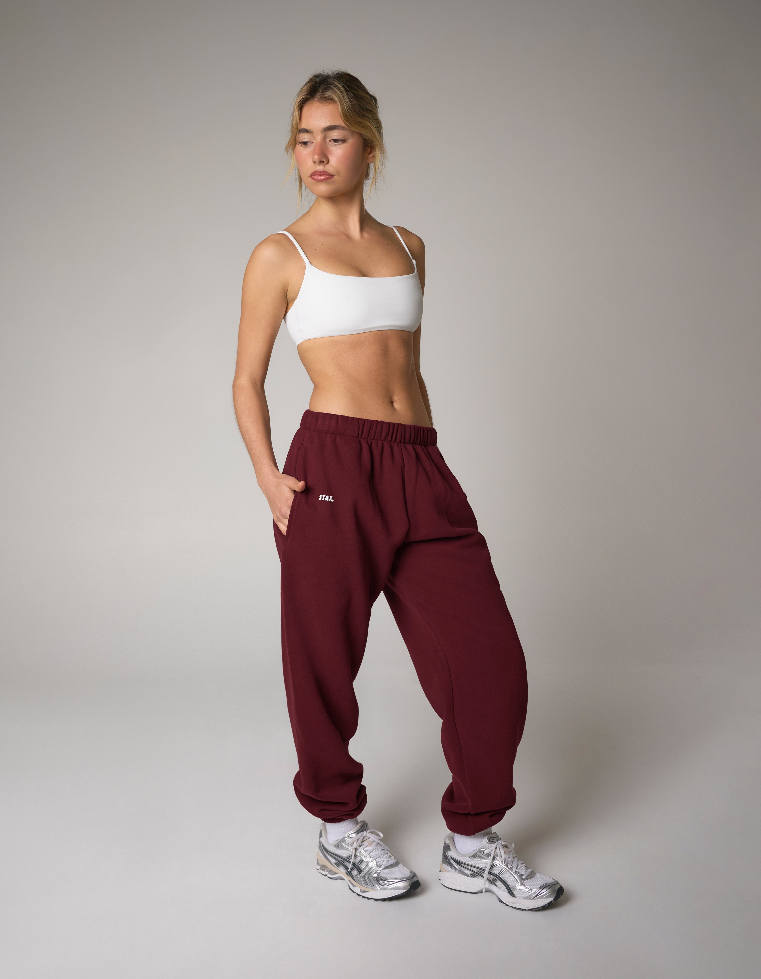 Cuffed Leg Joggers Solfleece® - Burgundy