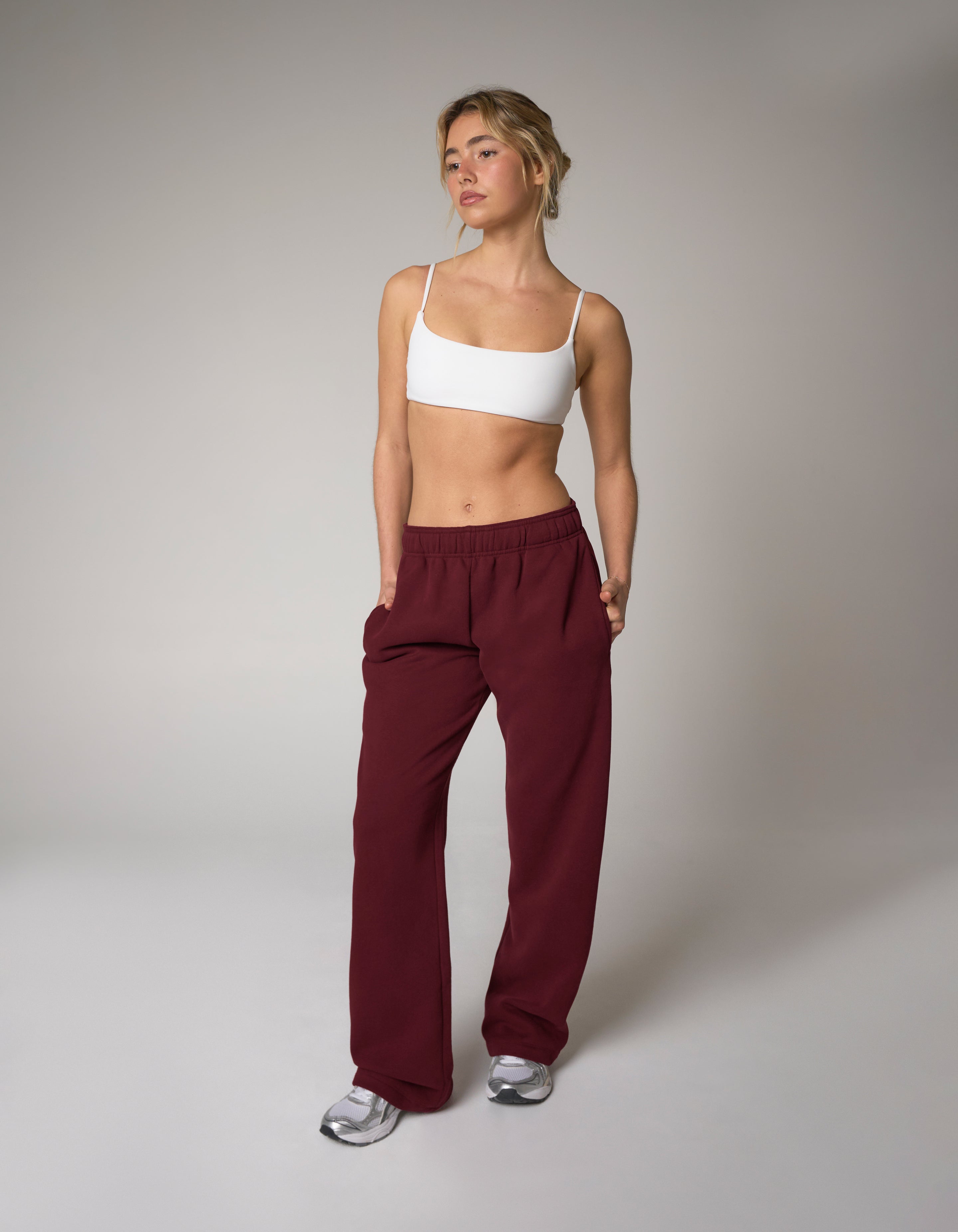 Straight Leg Joggers Solfleece® - Burgundy