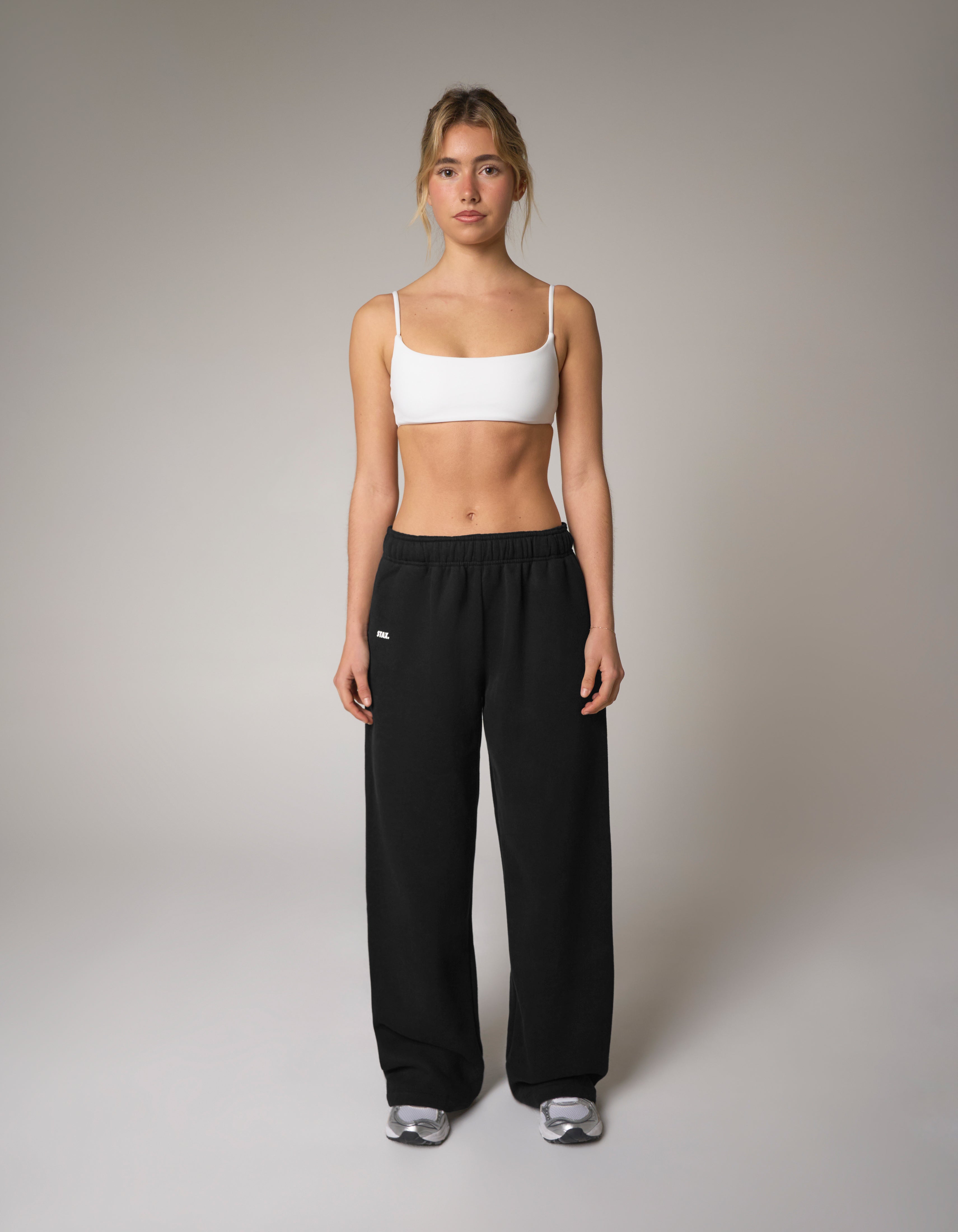 Wide Leg Joggers Solfleece® - Black