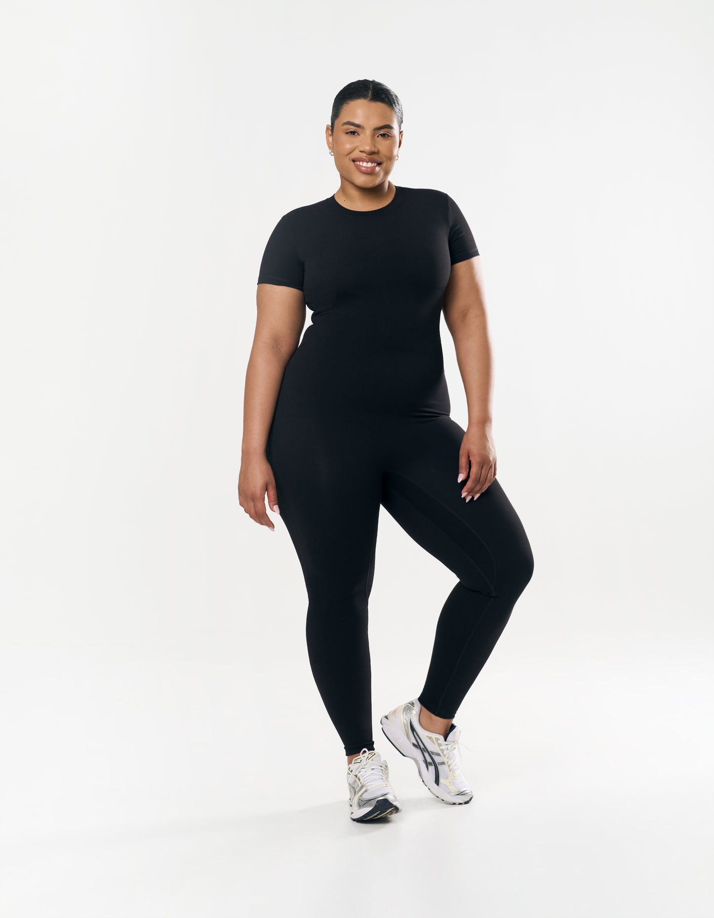 Short Sleeve Full Length Bodysuit NANDEX™ - Black