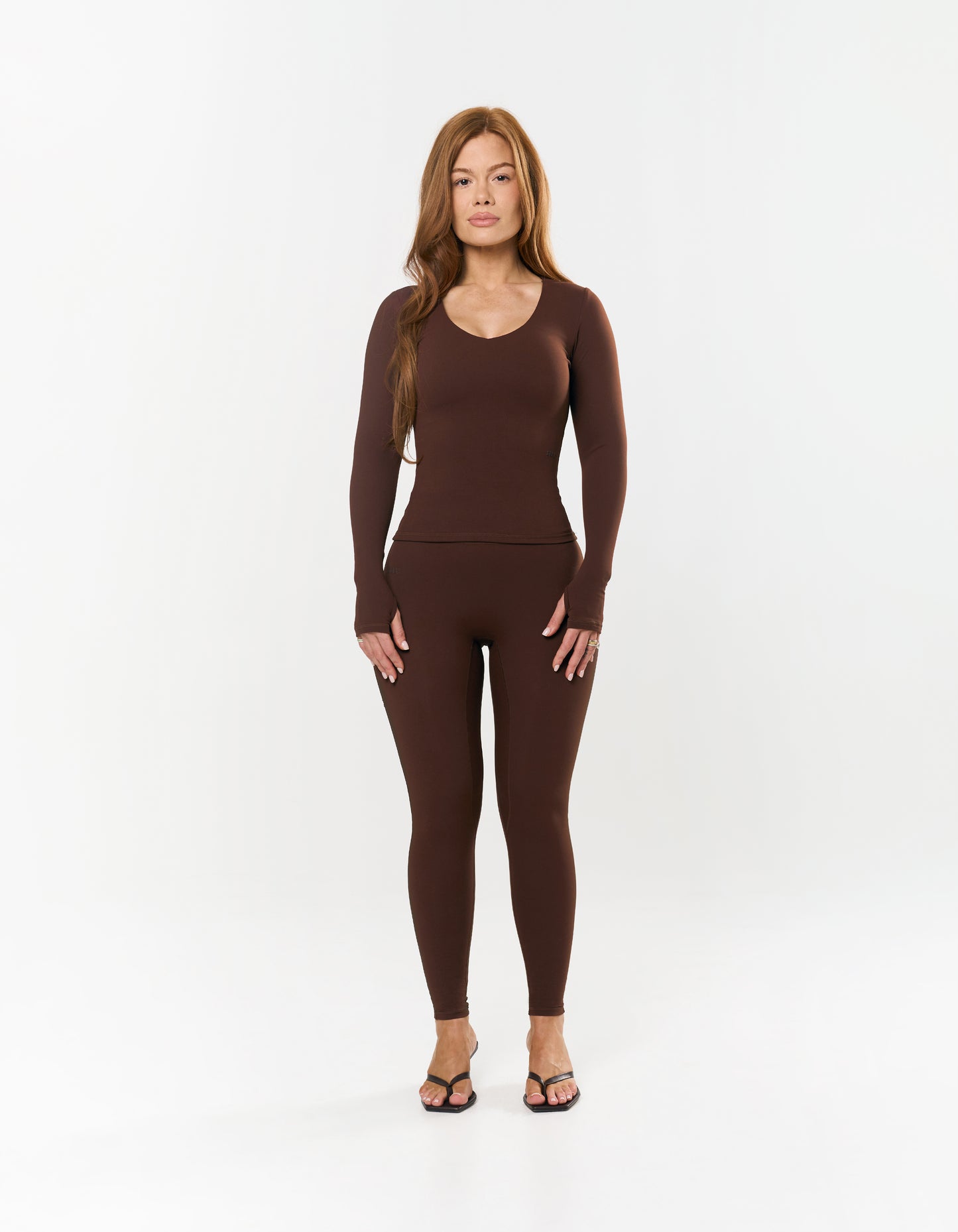 V Cut Long Sleeve NANDEX™ - Chocolate