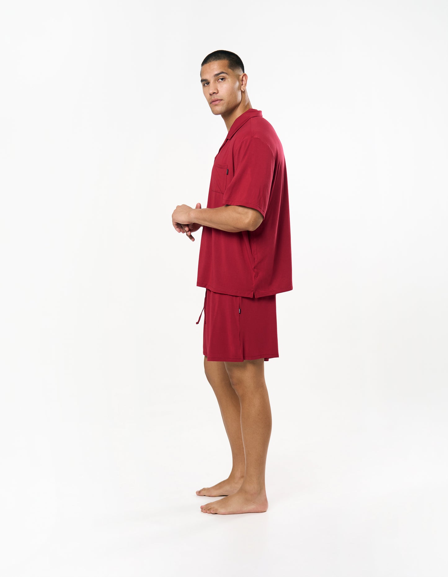 Sleep Short Sleeve Shirt - Cherry