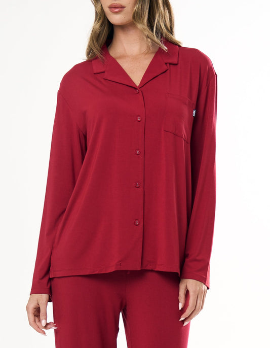 Sleep Long Sleeve Shirt - Cherry