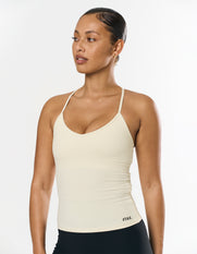 Active Rib Strappy Singlet - Cloud