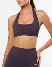 Square Neck Halter Crop Airlyte - Plum