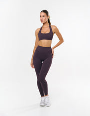 Square Neck Halter Crop Airlyte - Plum