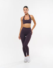 Square Neck Halter Crop Airlyte - Plum