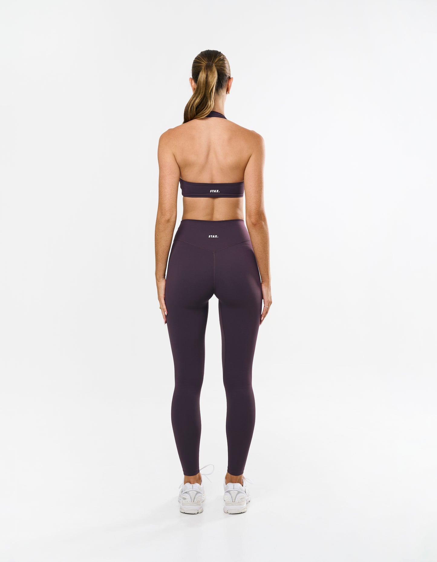 Square Neck Halter Crop Airlyte - Plum