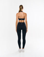 Square Neck Halter Crop Airlyte - Black