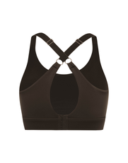 Flat lay back view of STAX. Adapt Crop NANDEX™ in Espresso showing crossover design