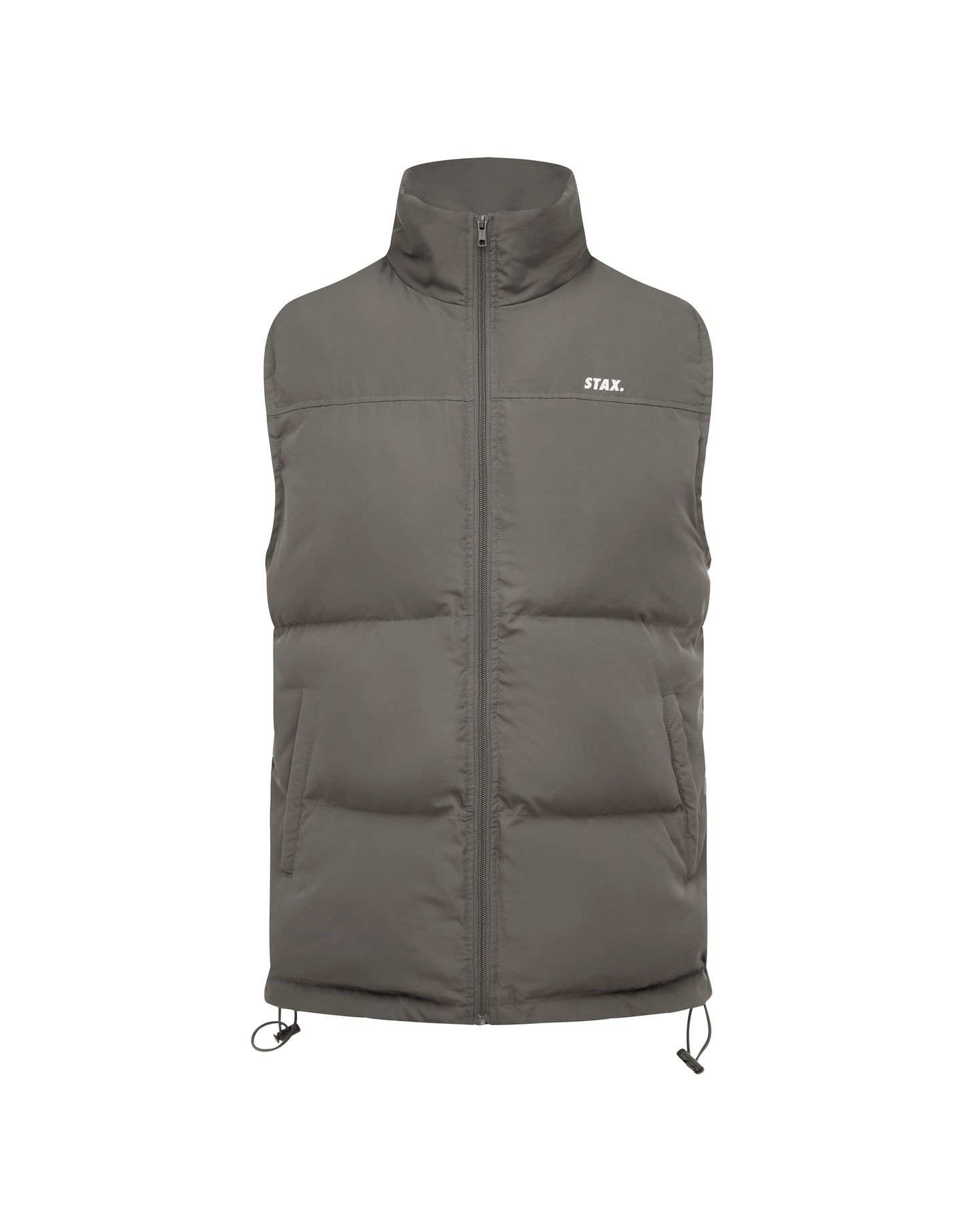 Mens Sleeveless Puffer Vest - Grey