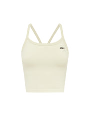 Seamless Kic Cropped Tank - Cream