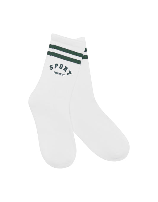 Sport Crew Socks - White/Porsche