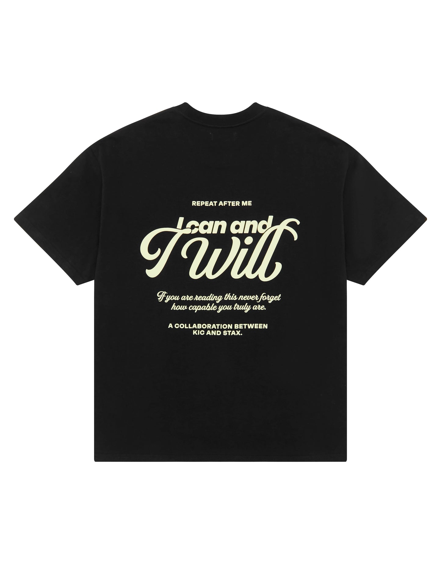 Kic I Will Tee - Black