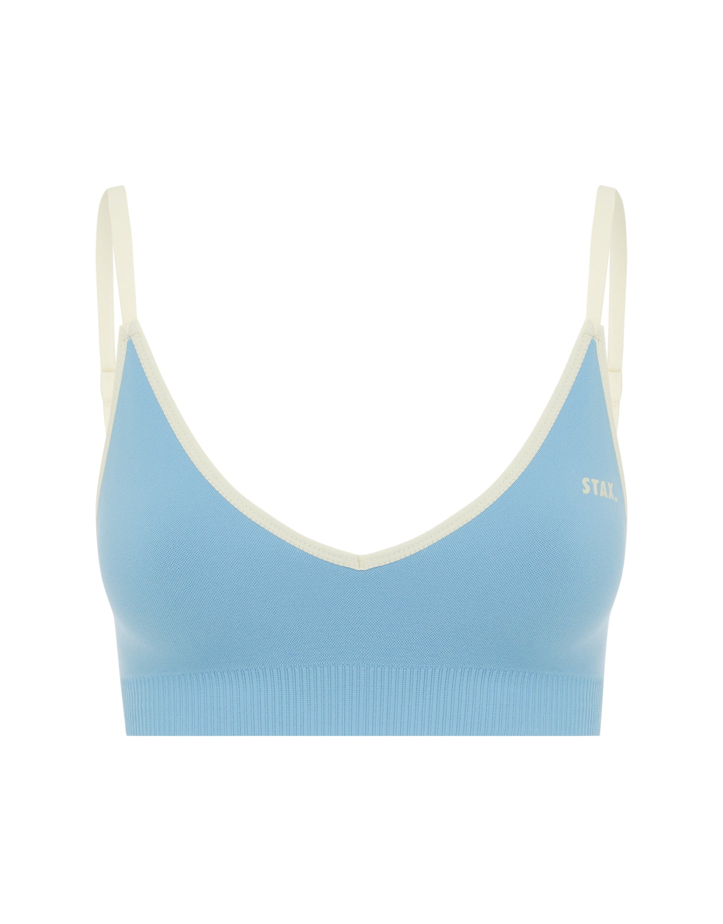 Seamless Kic Bralette - Blue/Cream