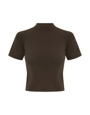 High Neck Tee NANDEX™ - Chocolate