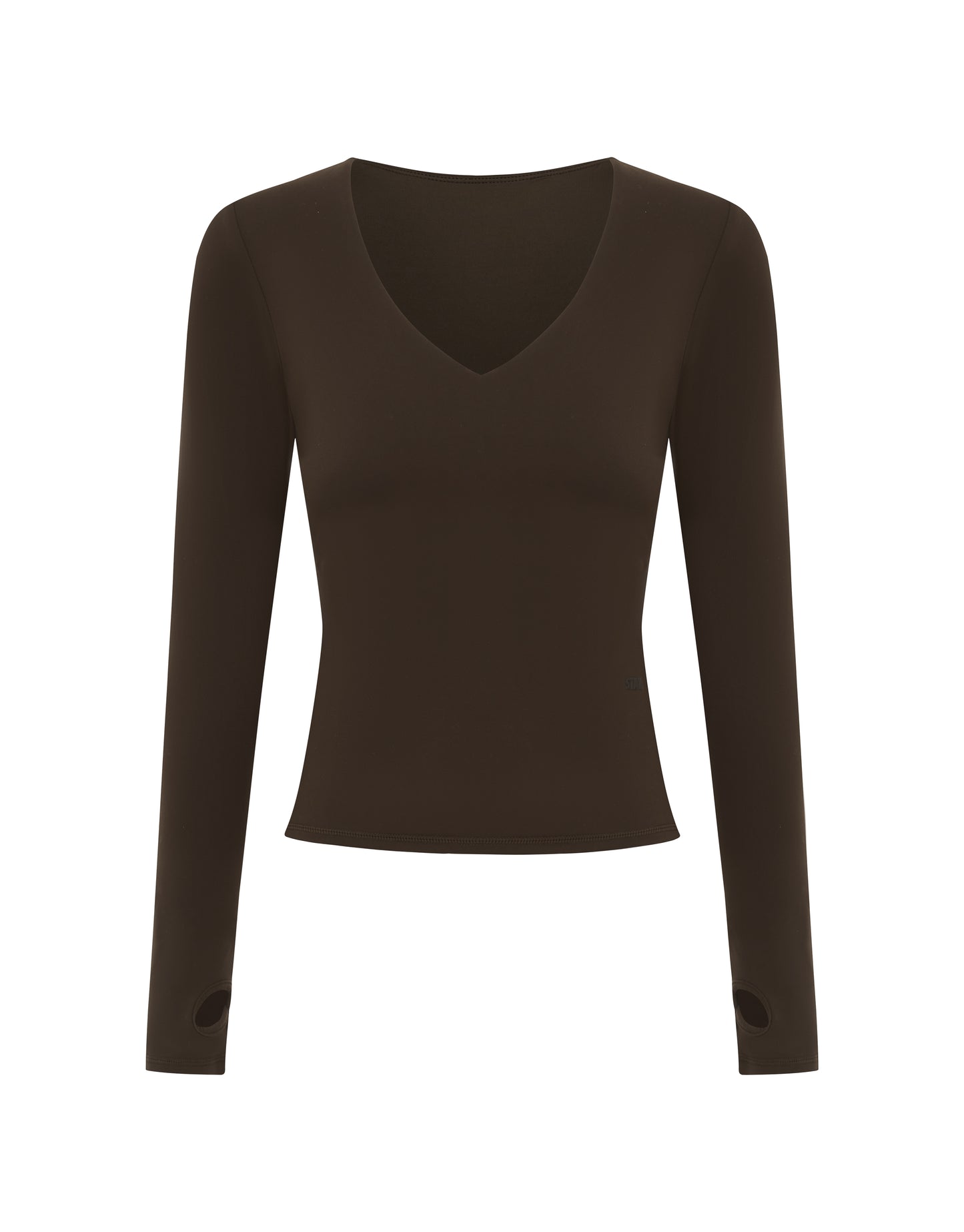 V Cut Long Sleeve NANDEX™ - Chocolate