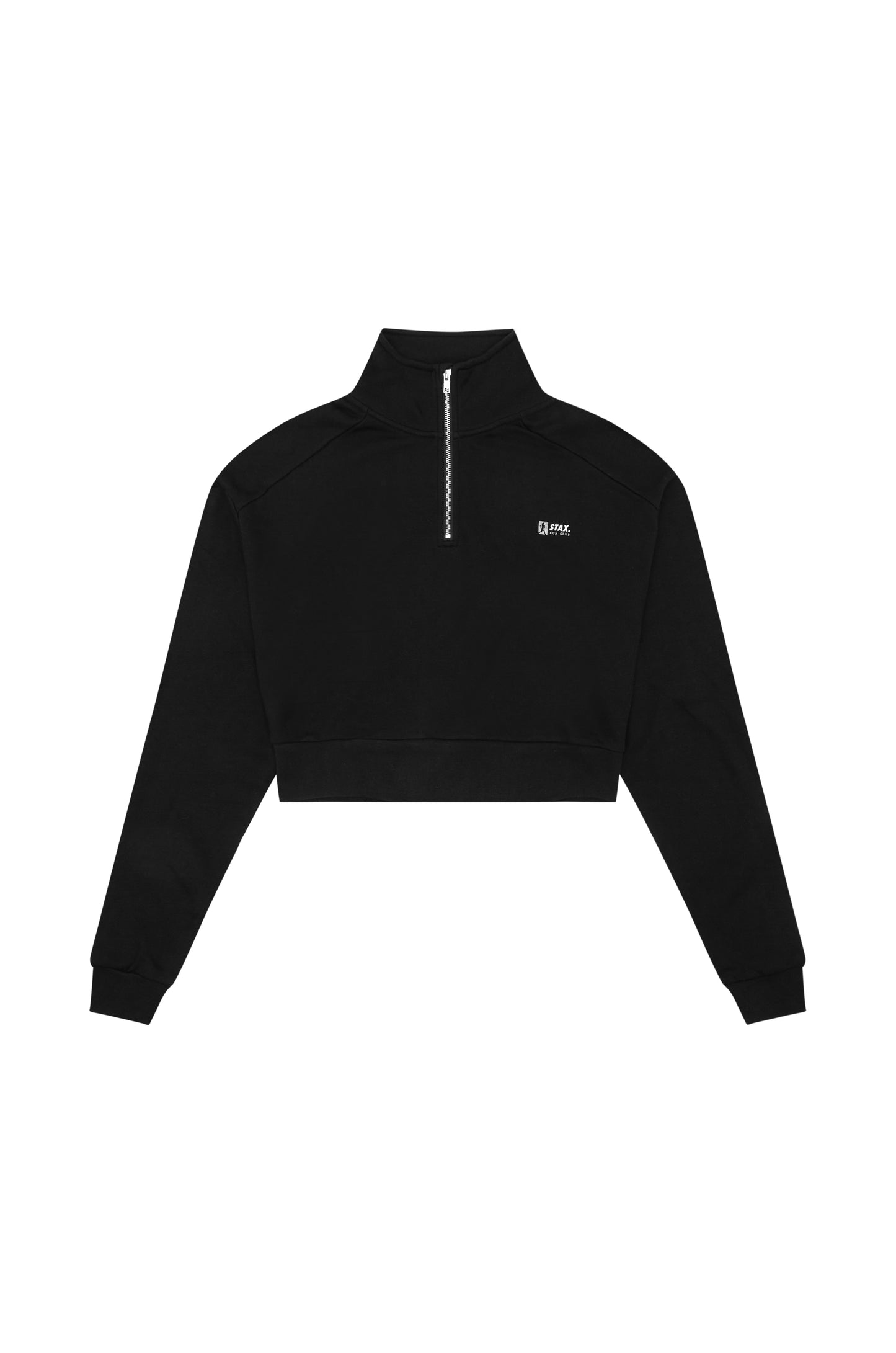 RC3 Cropped 1/4 Zip Crew - Black