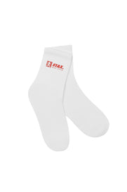 RC3 Socks - White/Red Logo