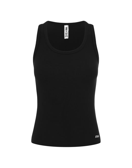 Active Rib Racer Singlet - Black