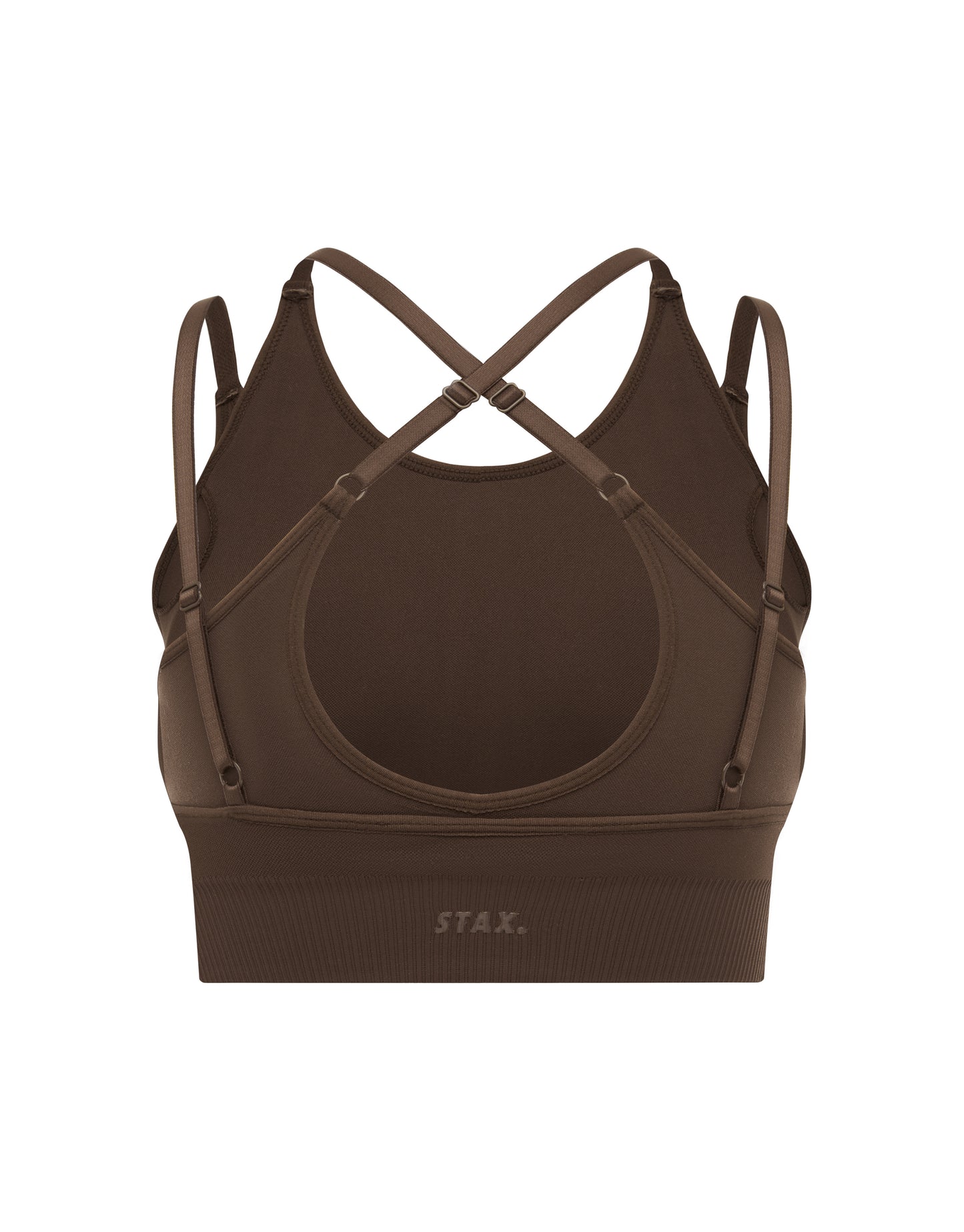 Premium Seamless Layered Crop - Cocoa