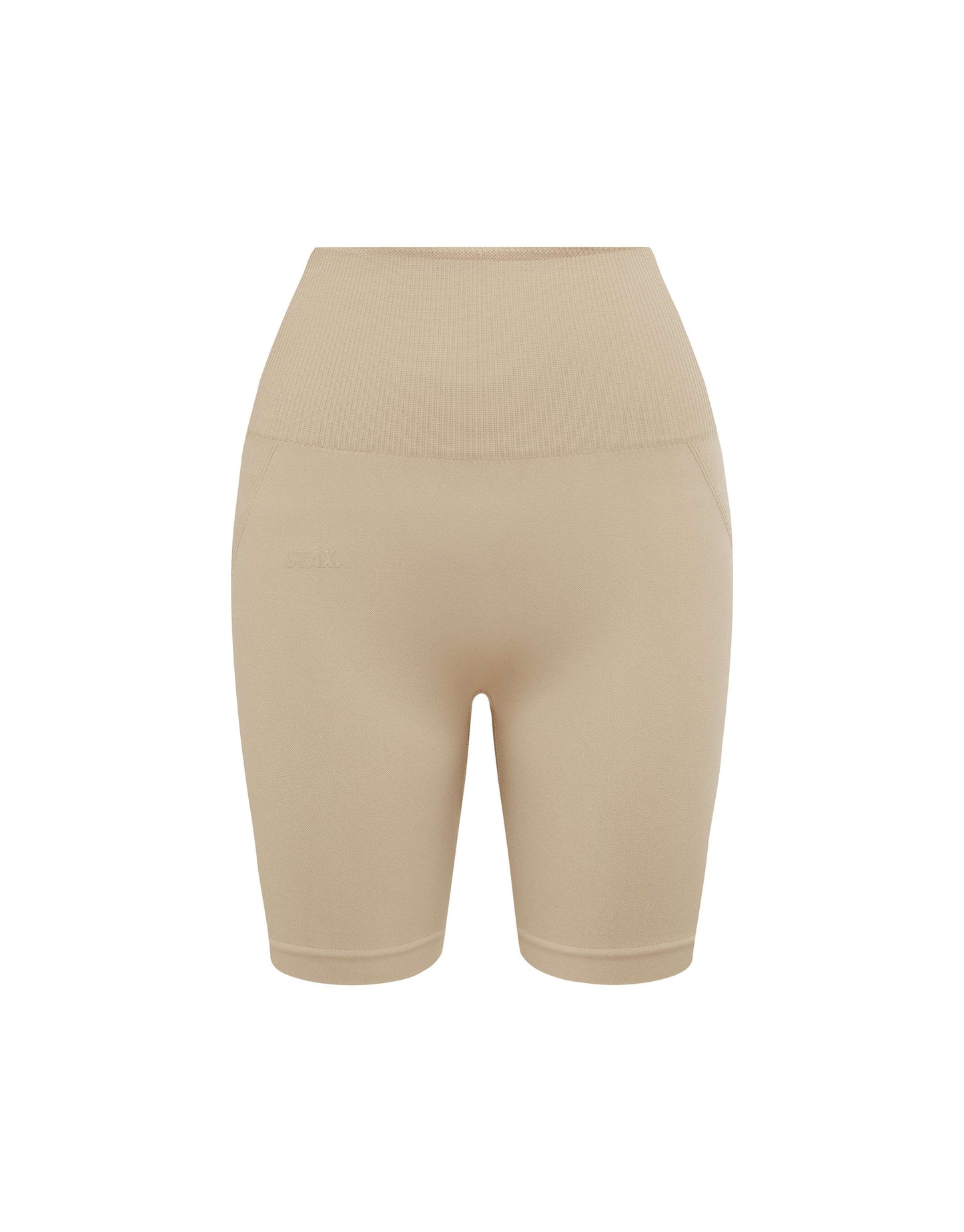Premium Seamless Midi Bike Shorts - Taupe
