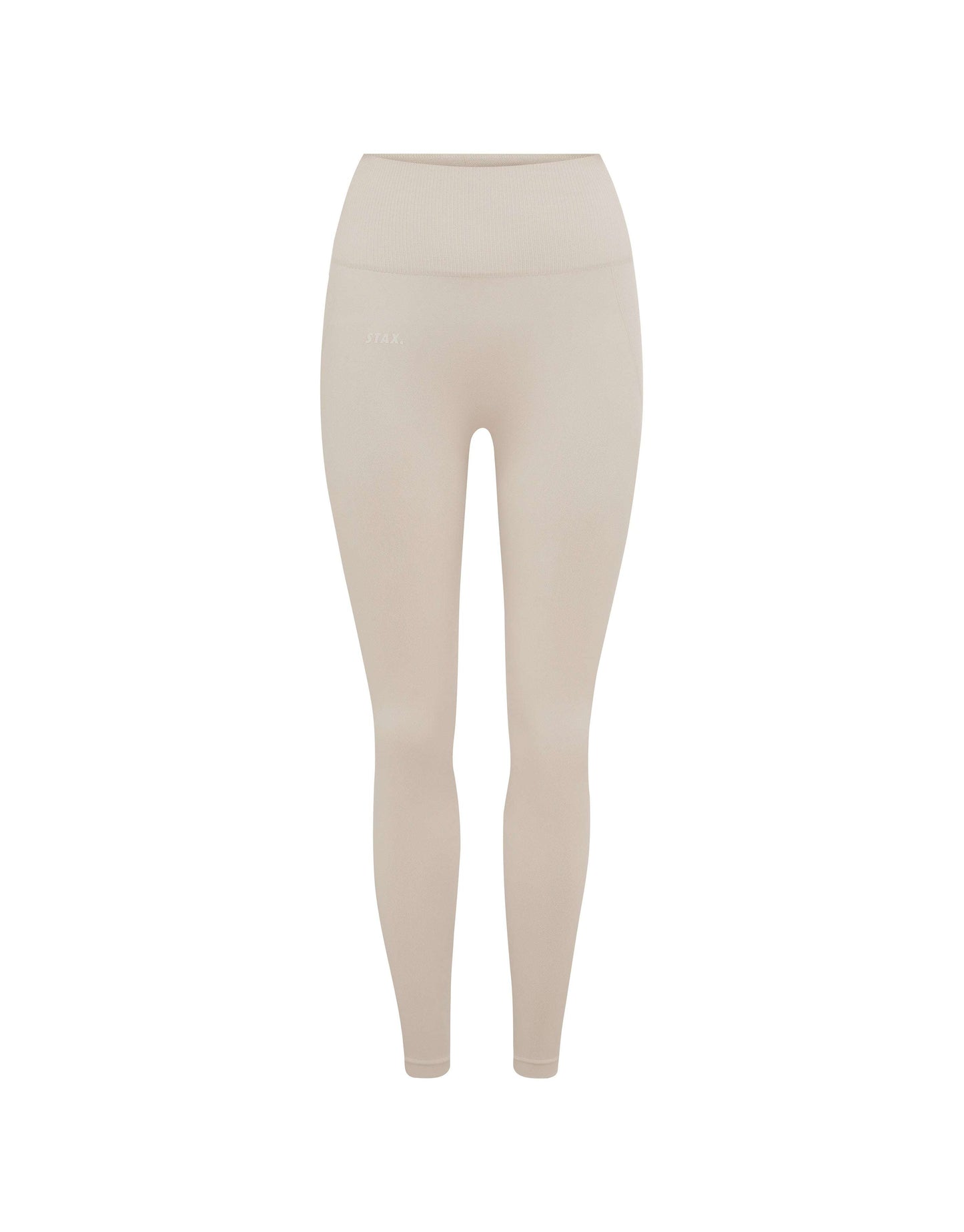 Premium Seamless Full Length Tights - Bone