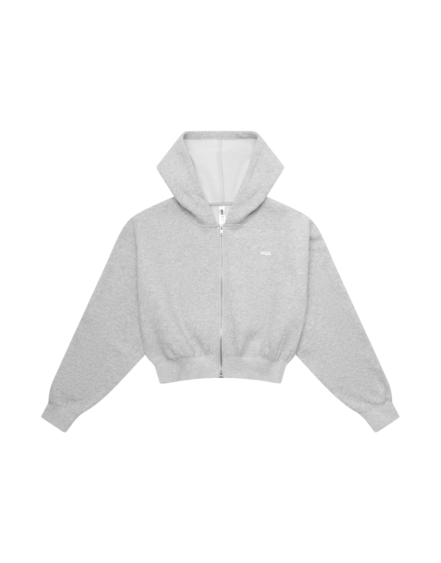 Cropped Zip Hoodie Solfleece® - Grey Marle