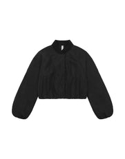 Cropped Bomber Jacket - Ink