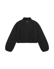 Cropped Bomber Jacket - Ink